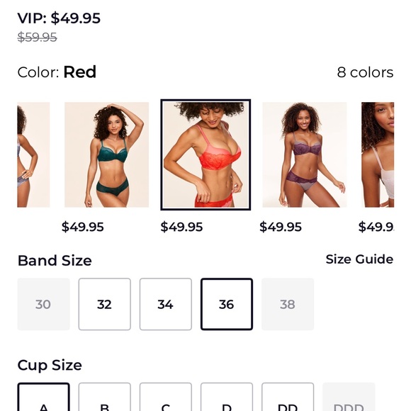 NWT Adore Me Cyla Push Up Bra and Panties - Picture 3 of 3